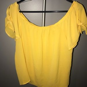 Yellow off the shoulder top
